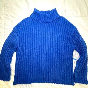 NWT Joseph A. Royal Blue Ribbed Turtleneck Sweater Size XL